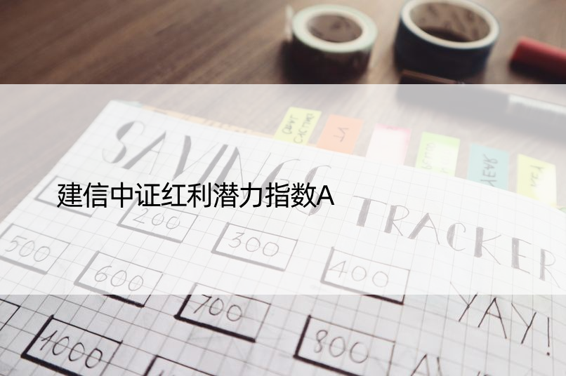 建信中证红利潜力指数A