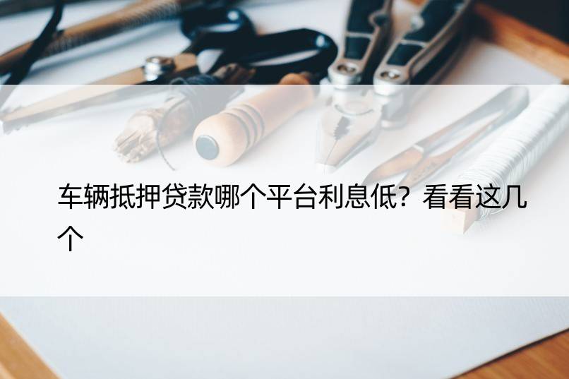 车辆抵押贷款哪个平台利息低？看看这几个