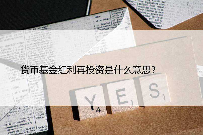 货币基金红利再投资是什么意思？