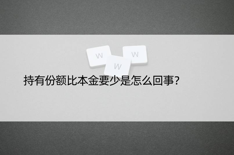 持有份额比本金要少是怎么回事？