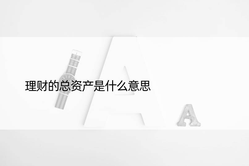 理财的总资产是什么意思