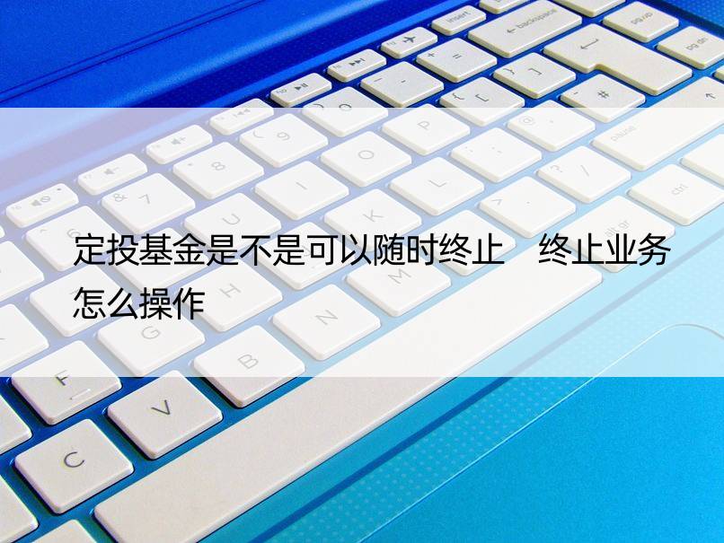 定投基金是不是可以随时终止 终止业务怎么操作