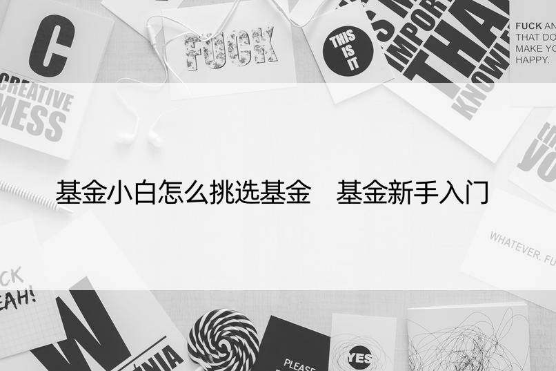 基金小白怎么挑选基金 基金新手入门