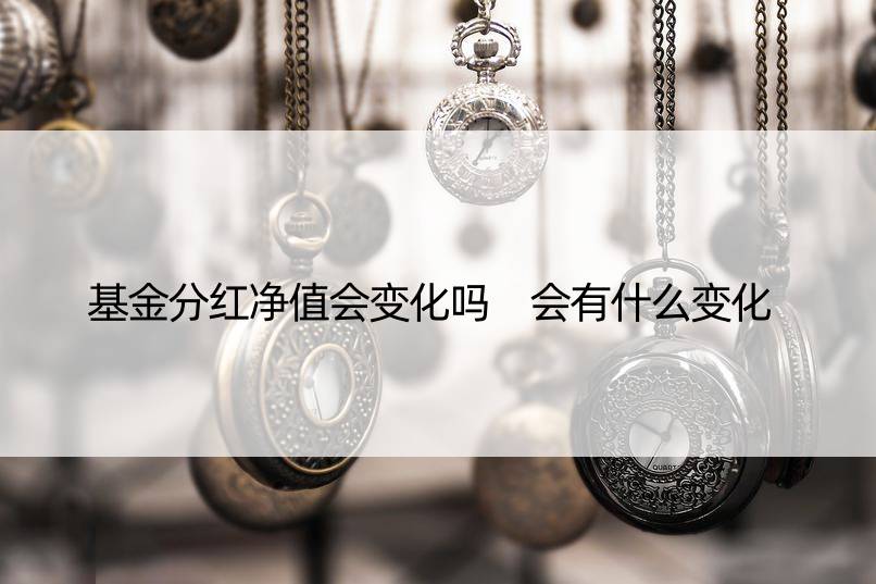 基金分红净值会变化吗 会有什么变化