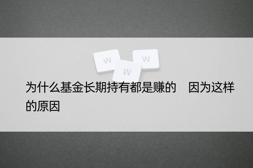 为什么基金长期持有都是赚的 因为这样的原因