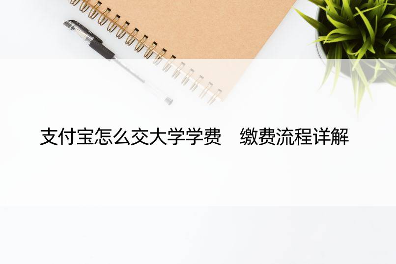 支付宝怎么交大学学费 缴费流程详解