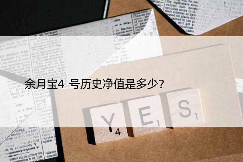 余月宝4号历史净值是多少？