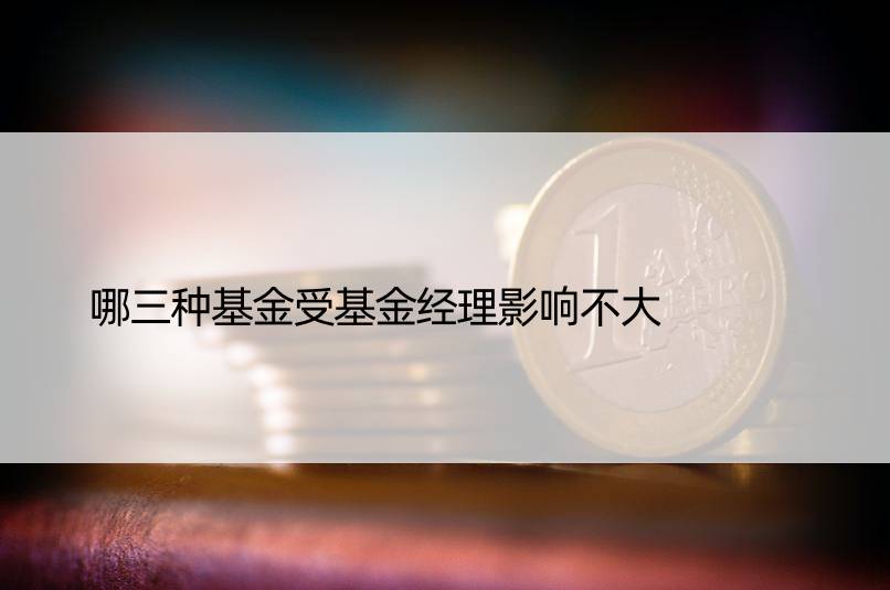 哪三种基金受基金经理影响不大