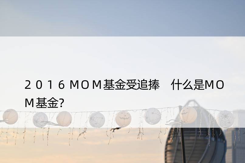 2016MOM基金受追捧 什么是MOM基金？