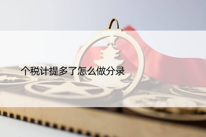 个税计提多了怎么做分录