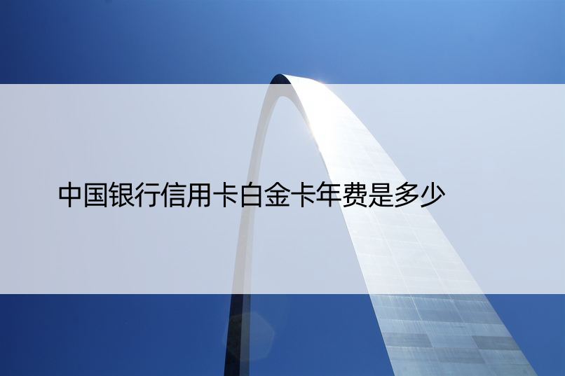 中国银行信用卡白金卡年费是多少