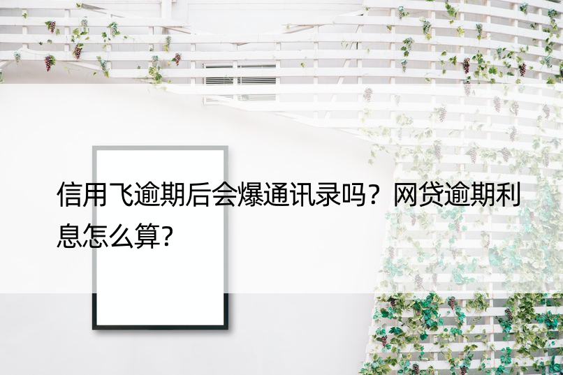 信用飞逾期后会爆通讯录吗？网贷逾期利息怎么算？