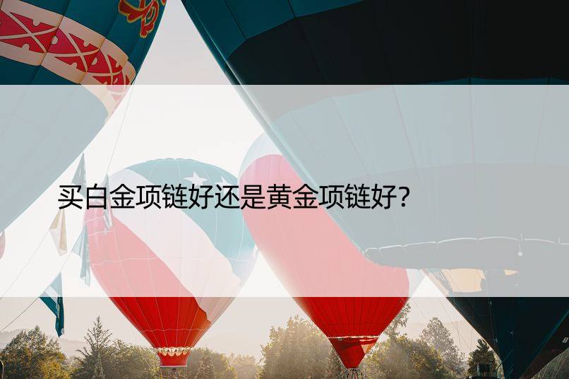 买白金项链好还是黄金项链好？