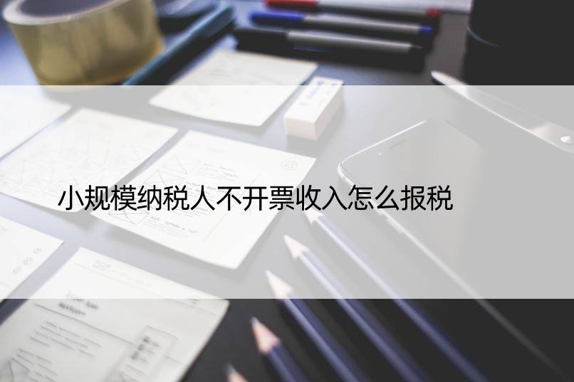 小规模纳税人不开票收入怎么报税