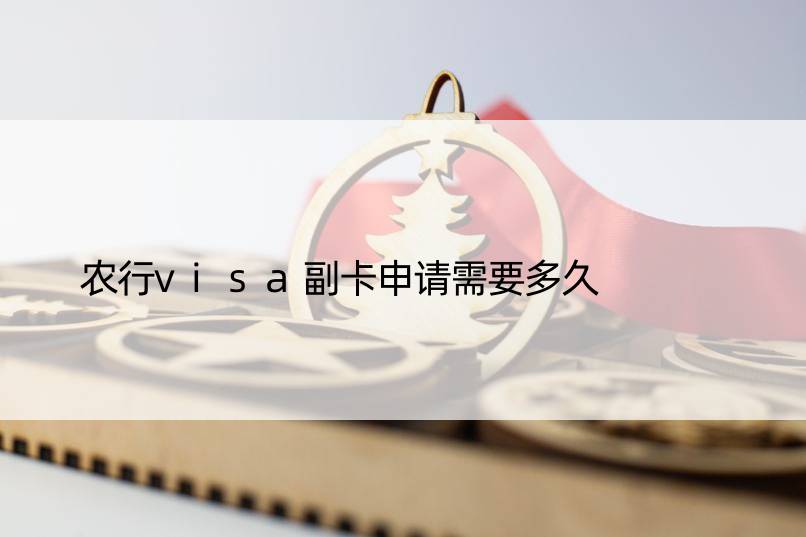 农行visa副卡申请需要多久