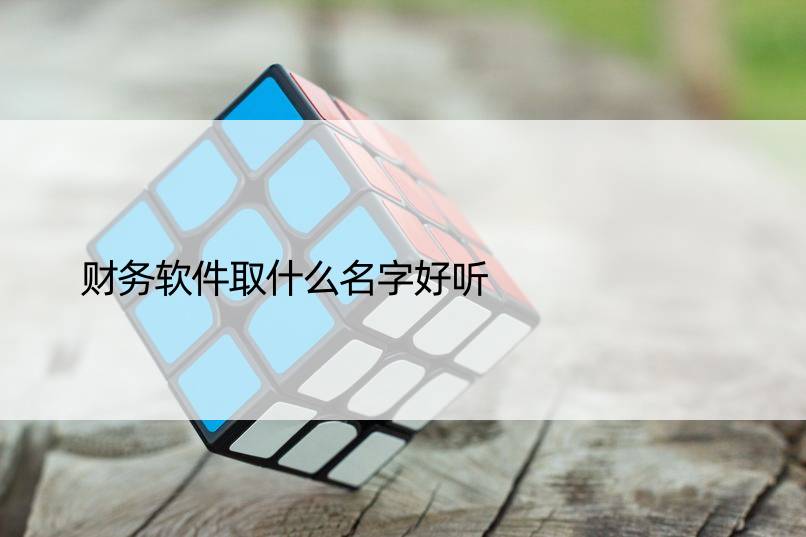 财务软件取什么名字好听