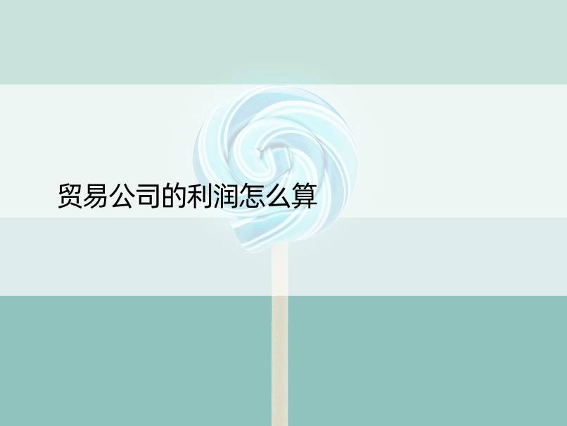 贸易公司的利润怎么算