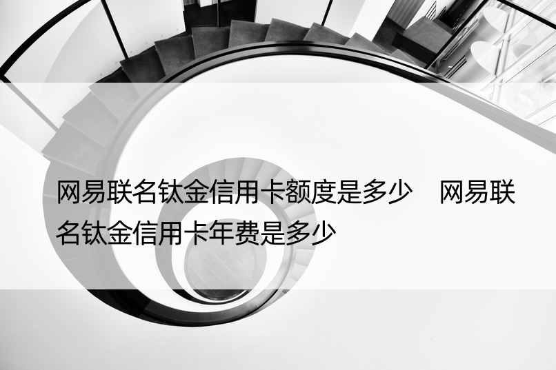 网易联名钛金信用卡额度是多少 网易联名钛金信用卡年费是多少