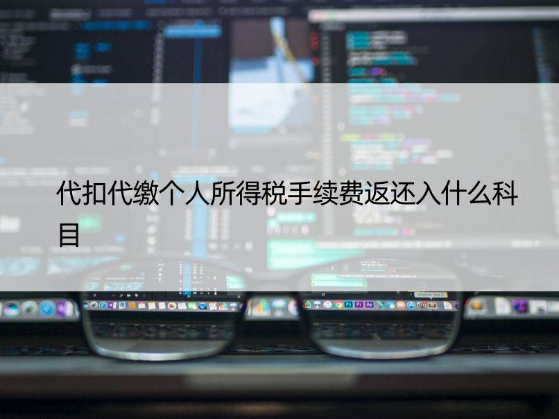 代扣代缴个人所得税手续费返还入什么科目