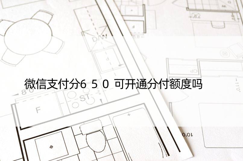 微信支付分650可开通分付额度吗