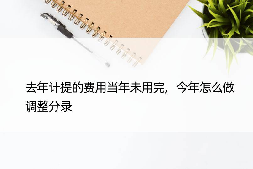 去年计提的费用当年未用完,今年怎么做调整分录