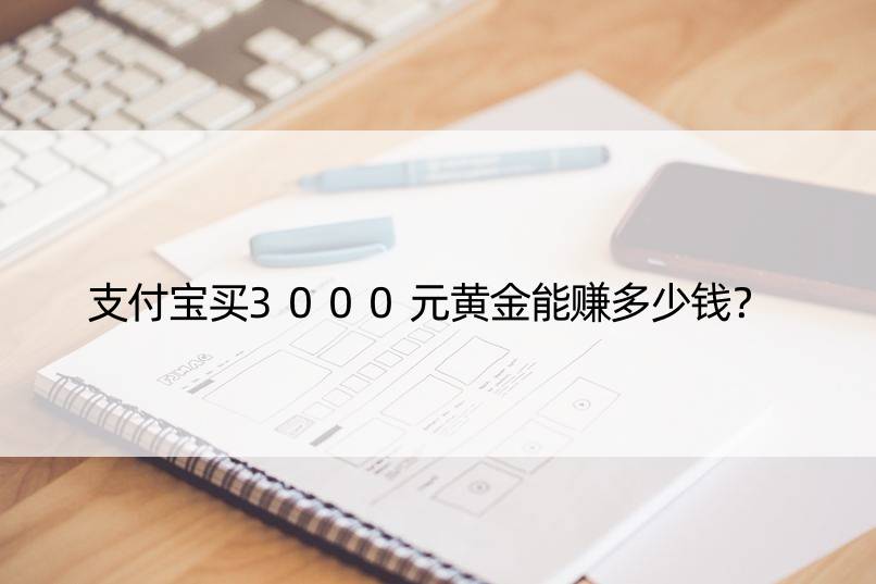 支付宝买3000元黄金能赚多少钱？