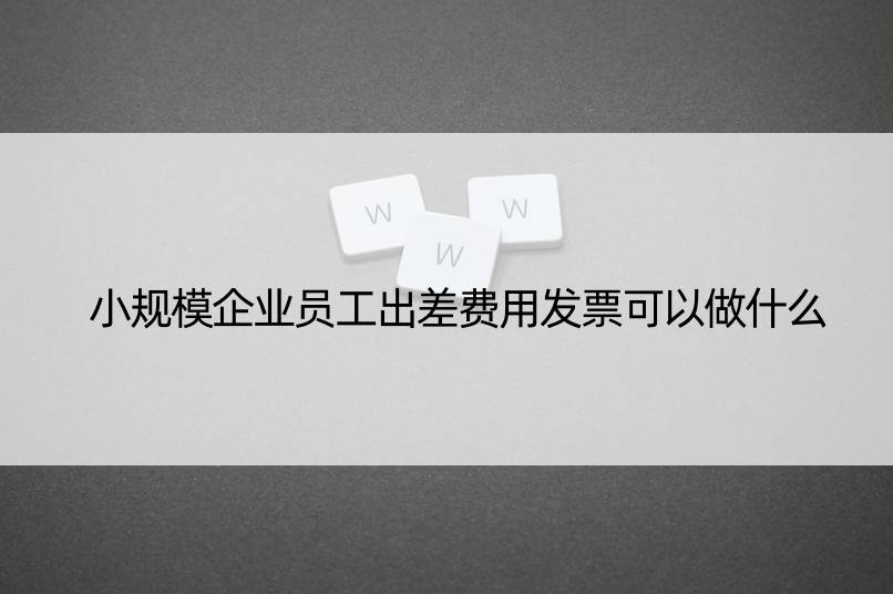 小规模企业员工出差费用发票可以做什么