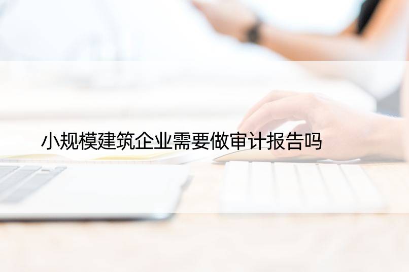 小规模建筑企业需要做审计报告吗