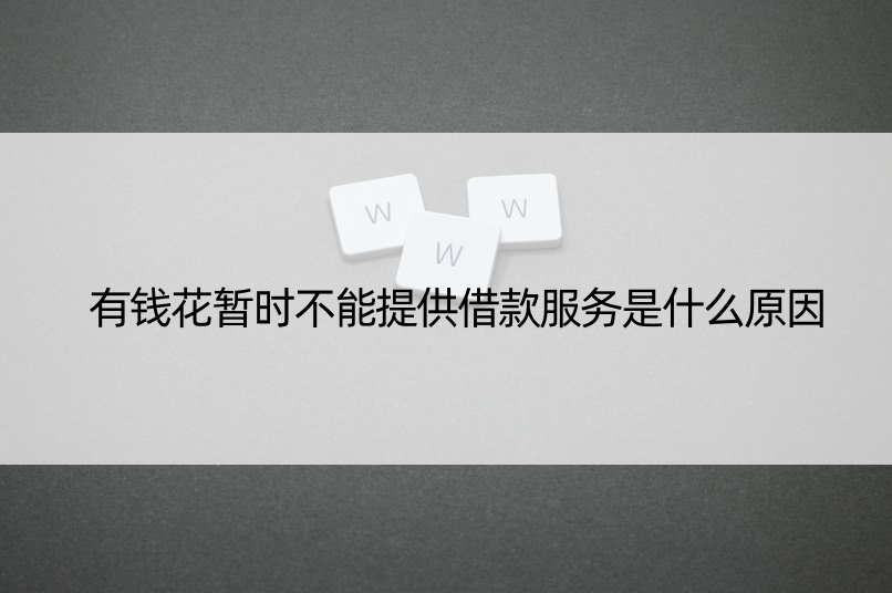 有钱花暂时不能提供借款服务是什么原因