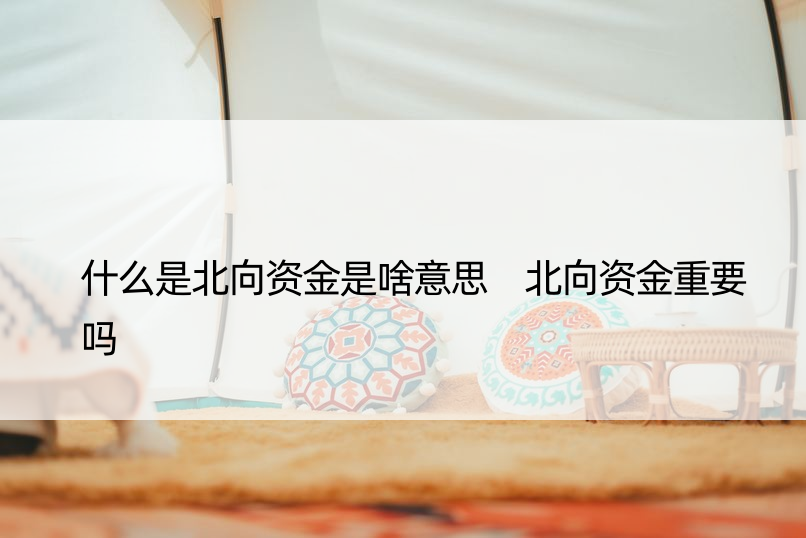 什么是北向资金是啥意思 北向资金重要吗