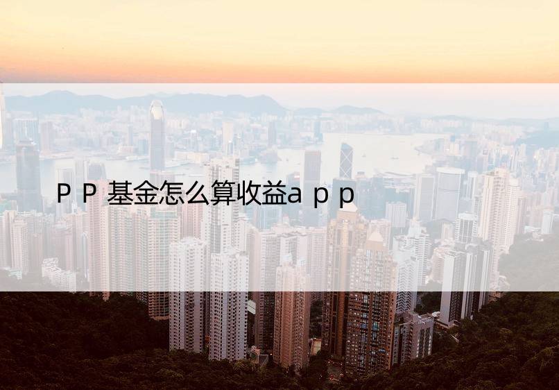 PP基金怎么算收益app