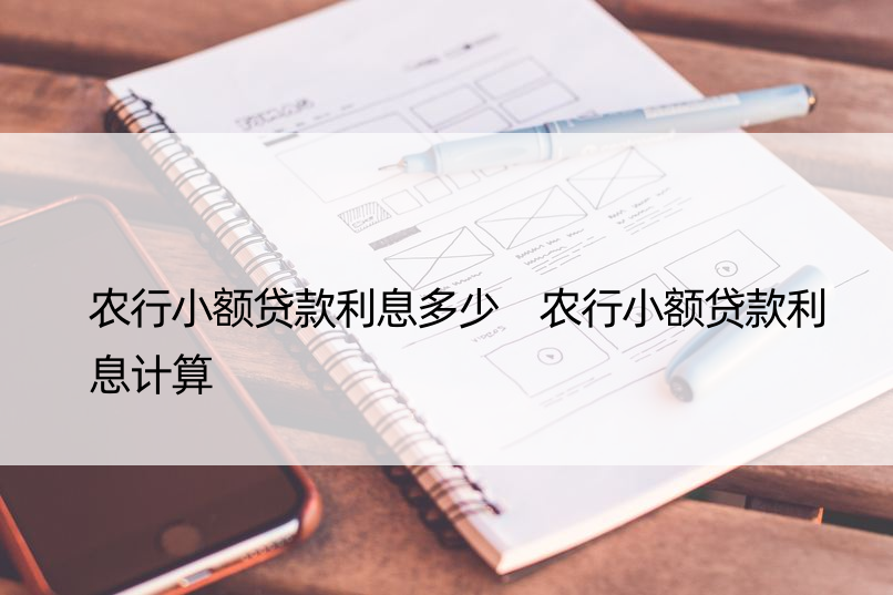 农行小额贷款利息多少 农行小额贷款利息计算