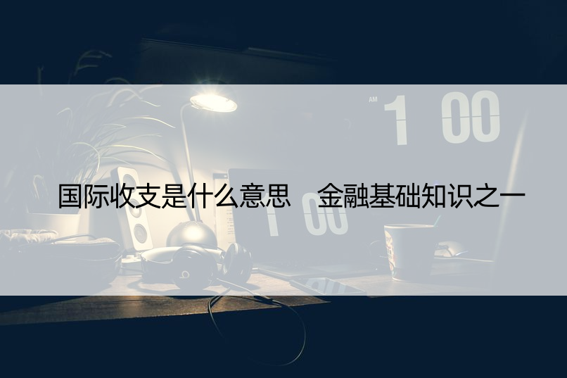 国际收支是什么意思 金融基础知识之一