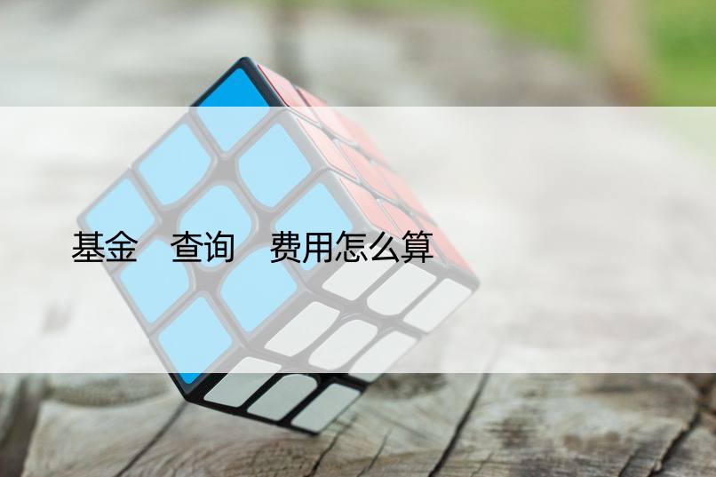 基金 查询 费用怎么算