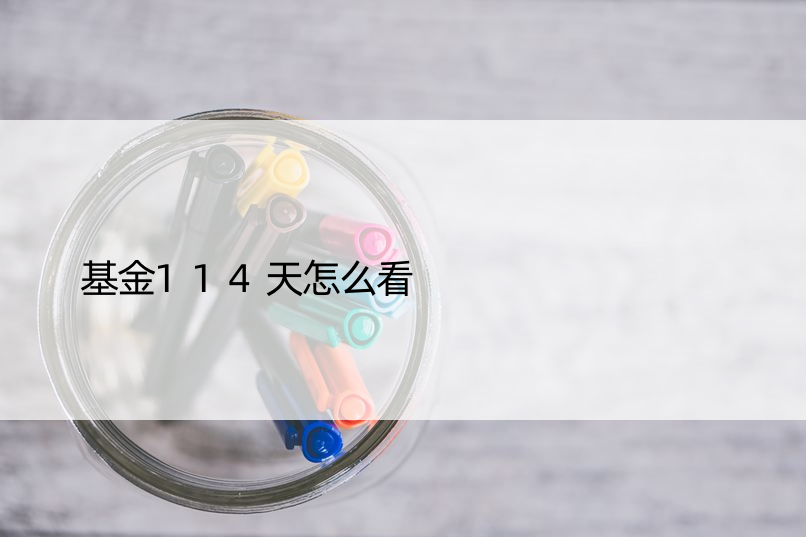 基金114天怎么看