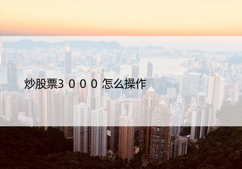 炒股票3000怎么操作