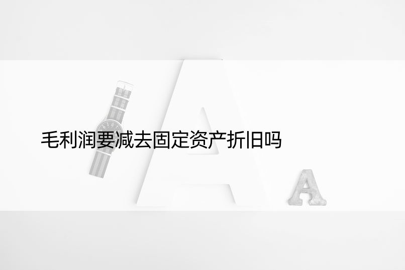 毛利润要减去固定资产折旧吗