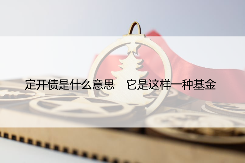 定开债是什么意思 它是这样一种基金