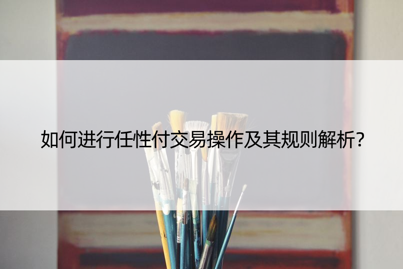 如何进行任性付交易操作及其规则解析？