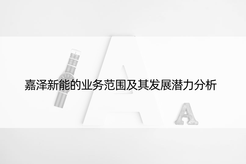 嘉泽新能的业务范围及其发展潜力分析