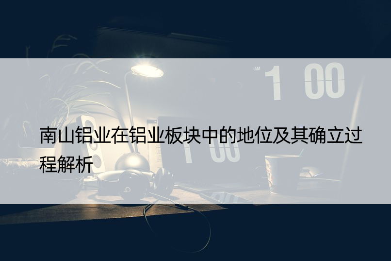 南山铝业在铝业板块中的地位及其确立过程解析