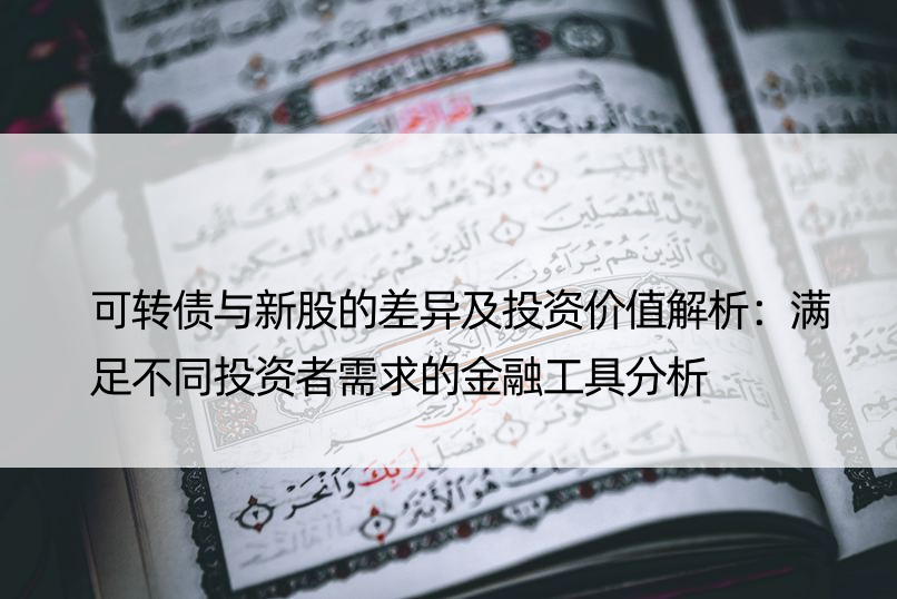 可转债与新股的差异及投资价值解析：满足不同投资者需求的金融工具分析