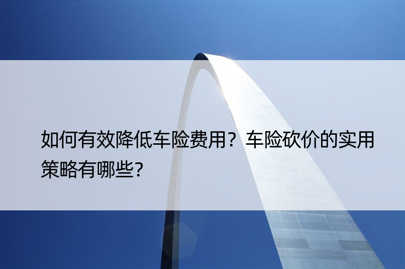 如何有效降低车险费用？车险砍价的实用策略有哪些？