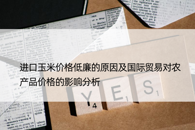 进口玉米价格低廉的原因及国际贸易对农产品价格的影响分析