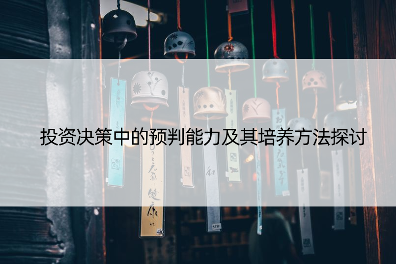 投资决策中的预判能力及其培养方法探讨