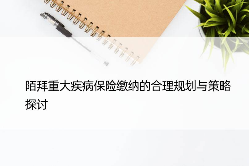 陌拜重大疾病保险缴纳的合理规划与策略探讨