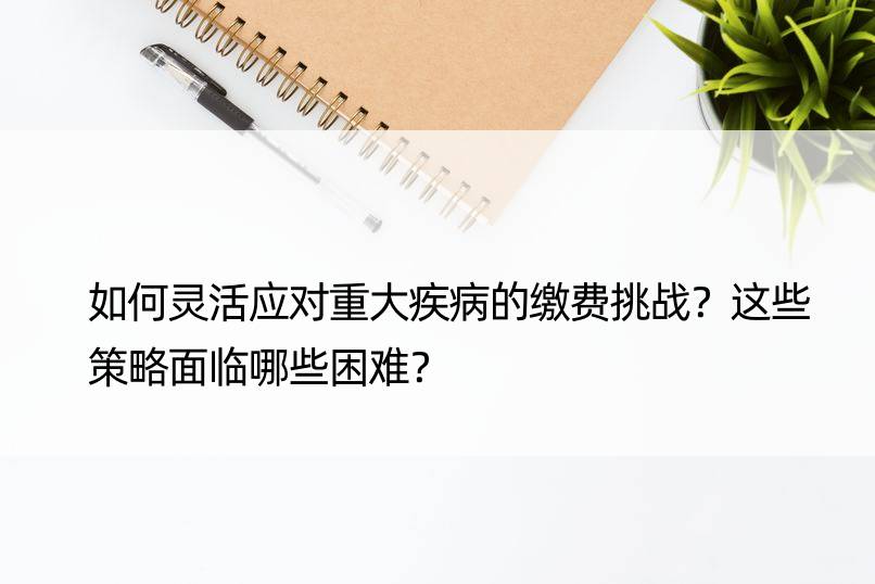 如何灵活应对重大疾病的缴费挑战？这些策略面临哪些困难？