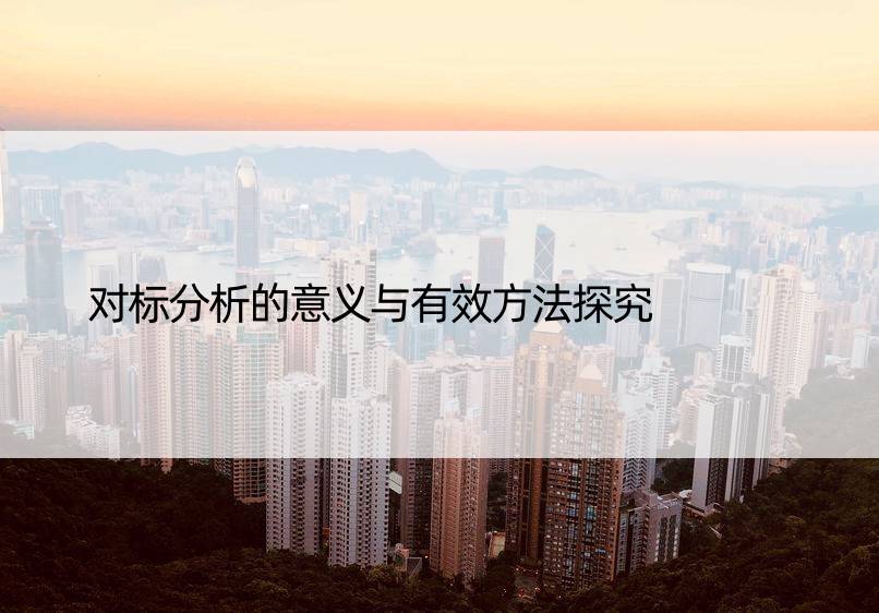 对标分析的意义与有效方法探究