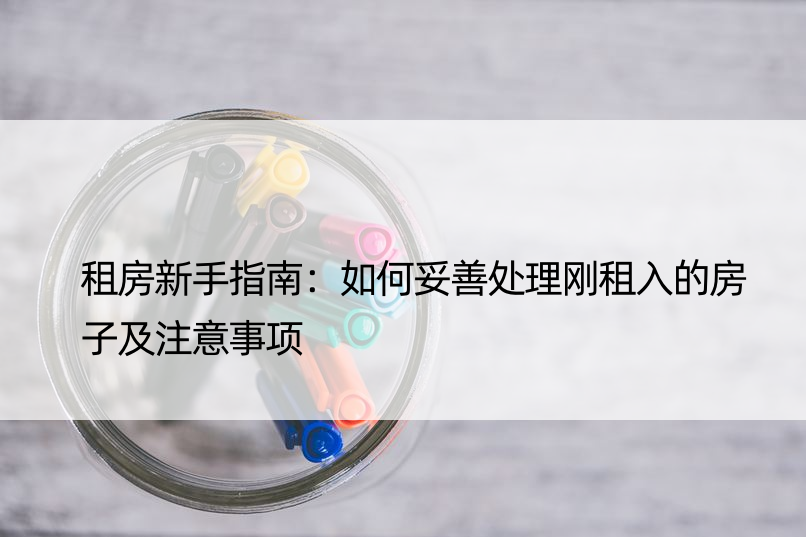 租房新手指南：如何妥善处理刚租入的房子及注意事项