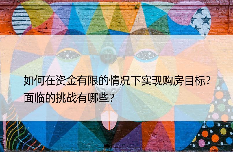 如何在资金有限的情况下实现购房目标？面临的挑战有哪些？